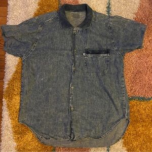 Vintage ID# brand short sleeve jean shirt
